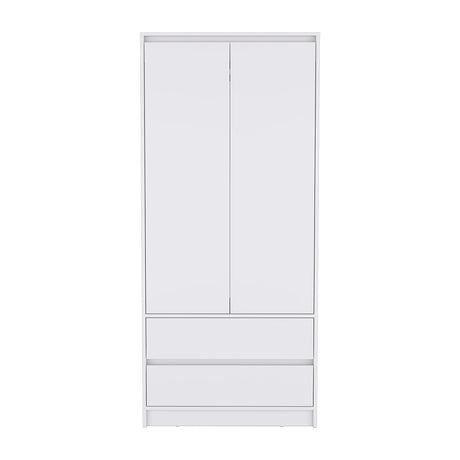 Beloit 3 Piece Bedroom Set, Nightstand + Dresser+ Armoire, White - sold by Home Elegance USA