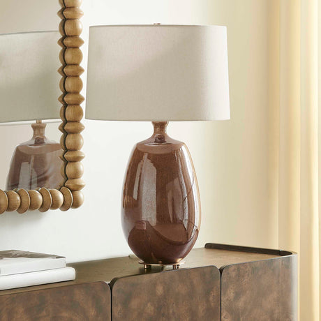 Vinson Glossy Table Lamp - Dark Brown by Uttermost - View 4