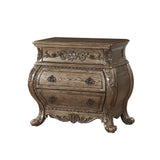 3 Drawers Nightstand in Vintage Oak Finish