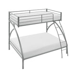Gray Metal Frame Twin/Full Bunk Bed, Youth Bed, Youth Bedroom Furniture, Easy Assembly - sold by Home Elegance USA