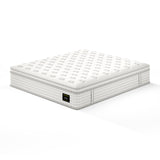 14' King Size Hybrid Mattress - White Memory Foam & Pocket Springs for Pressure Relief, Fiberglass Free, 14'' Height
