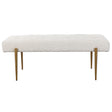 Olivier Bench - White / Gold by Uttermost - View 1
