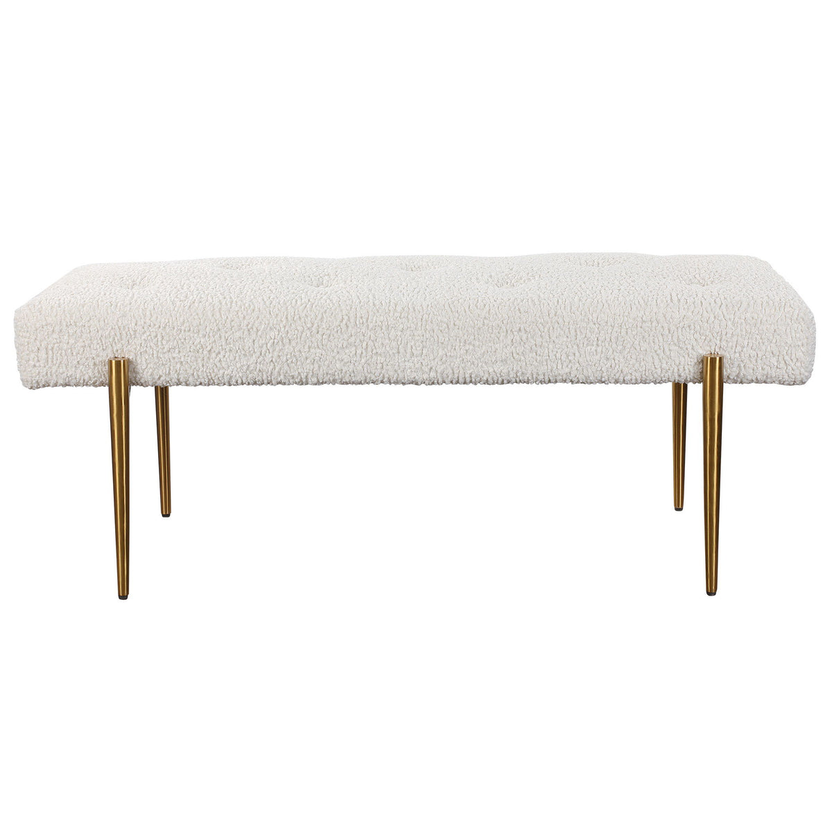 Olivier Bench - White / Gold by Uttermost - View 1