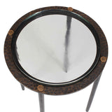 Kennington Round Glass Accent Table - Black by Uttermost - View 6