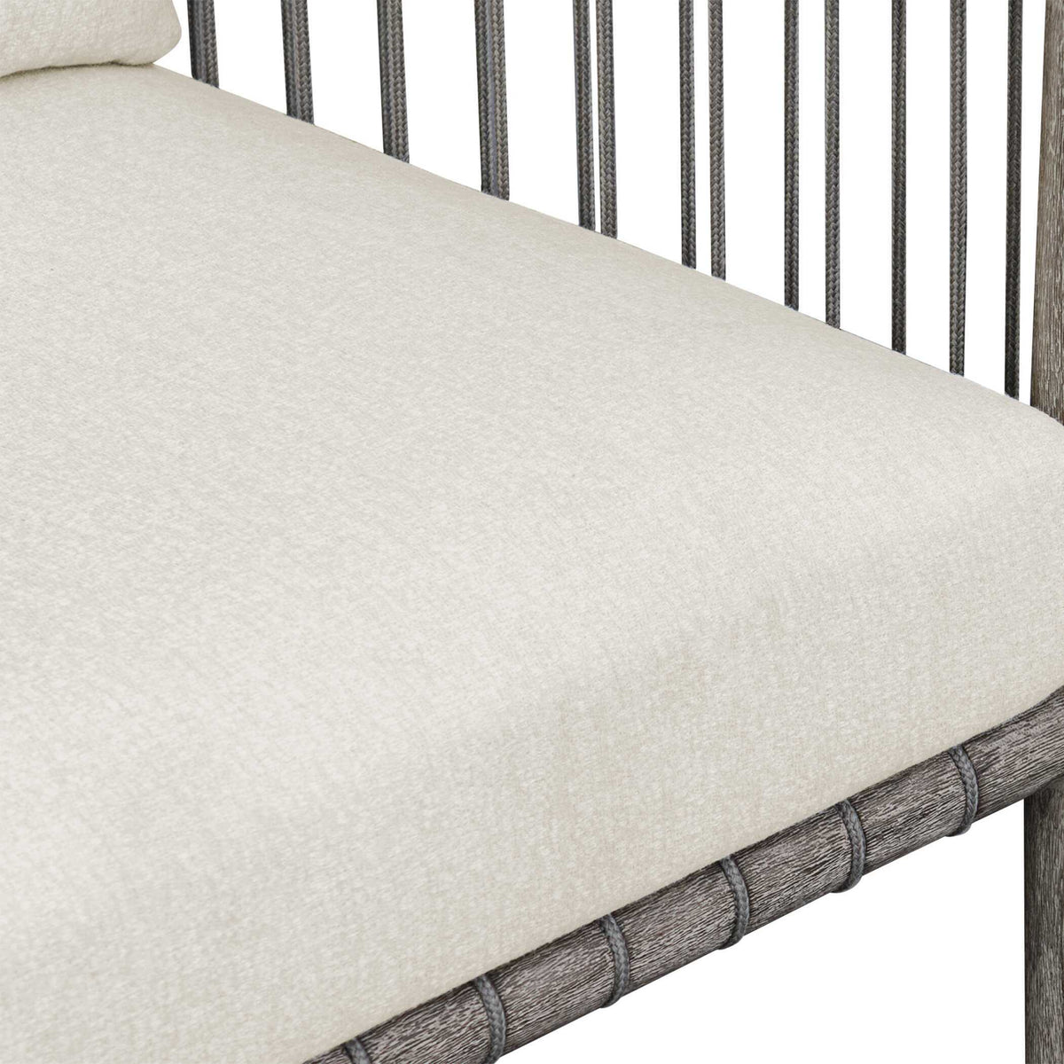 Borneo Outdoor Dining Chair - White / Dark Gray by Uttermost - View 12