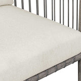 Borneo Outdoor Dining Chair - White / Dark Gray by Uttermost - View 12