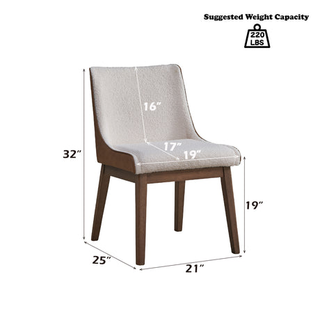 Ginny 5 pieces Walnut Finish w/ Side Chairs Dining Room Set - sold by Home Elegance USA