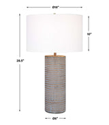 Monolith Table Lamp - Dark Gray / White by Uttermost - View 9
