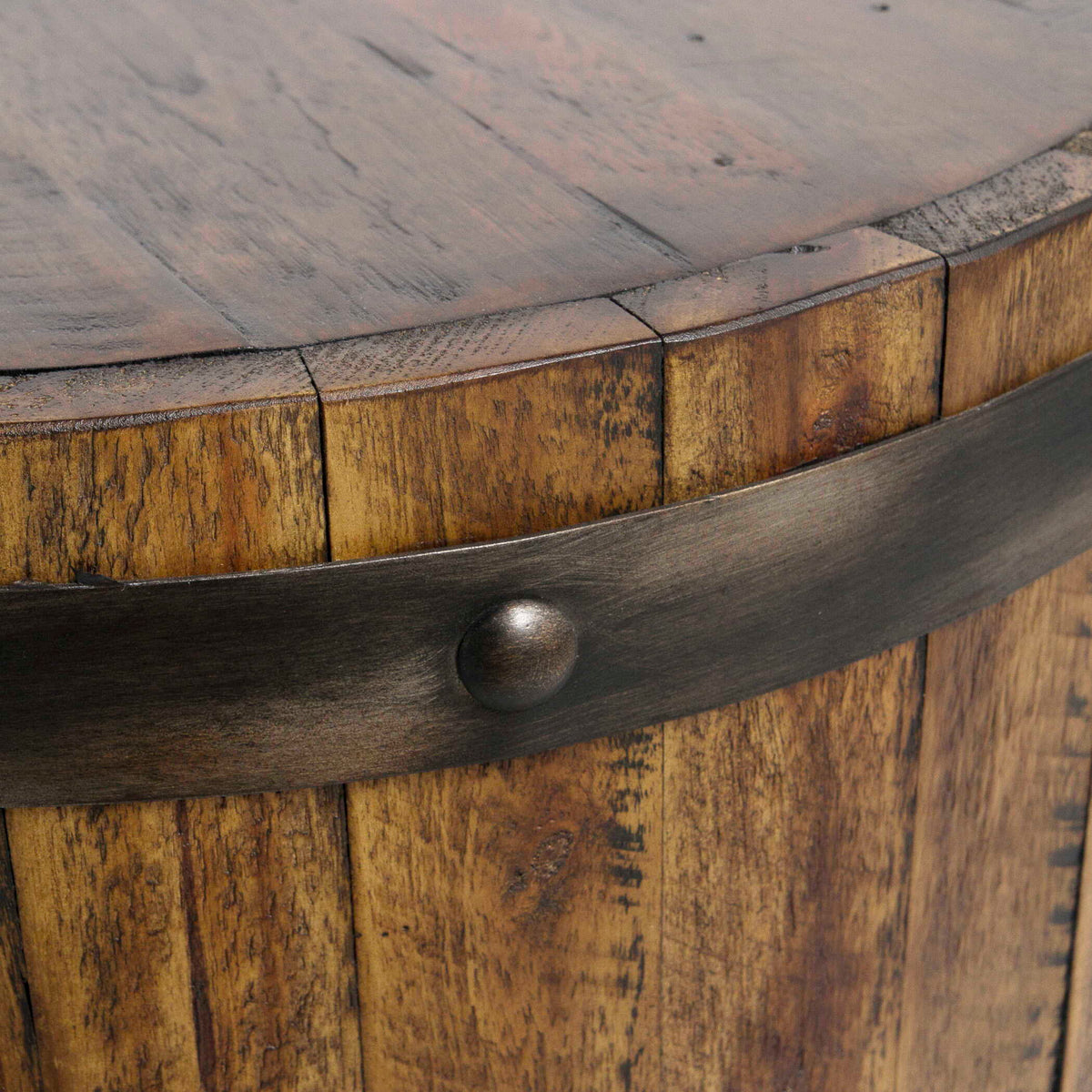 Ceylon Wine Barrel Side Table - Dark Brown by Uttermost - View 3