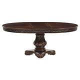 Homelegance Deryn Park Round/Oval Extendable Dining Table Set in Cherry Finish with Gold Tipping – 2243-76 Collection - Home Elegance USA