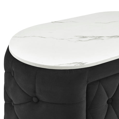Luxurious Queen Size 3pc Bed Set Comfort Innovative Design Bed Deeply Tufted Headboard Upholstered Black Velvet Television Lift Built-in Electric Fireplace Bedroom Furniture 1x Bed 2x Nightstands - sold by Home Elegance USA