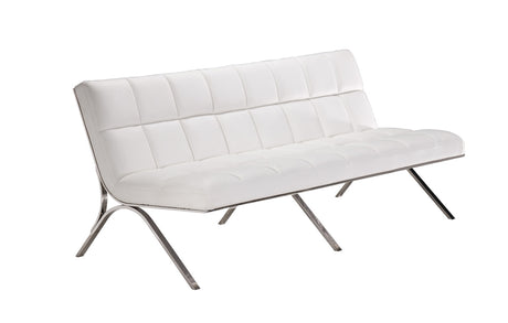 Antimony Mid-Century White Leatherette Sofa Set - View Image 1