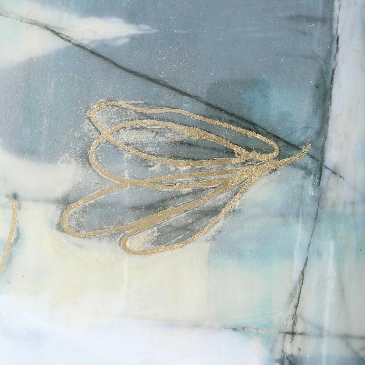 Gilded Whimsy Abstract Prints (Set of 2) - Dark Gray / Blue by Uttermost - View 5