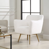Oasis White Swivel Chair by Uttermost - View 2