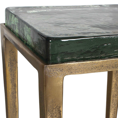 Preston Square Accent Table Brass,Gold - Black / Gold by Uttermost - View 7