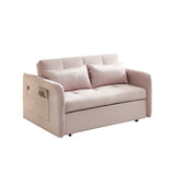 55.5" Twins Pull Out Sofa Bed Pink Velvet - W1097104080 - image - 13