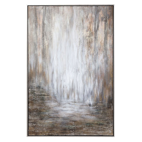 Desert Rain Hand Painted Abstract Art - Gray / Light Brown by Uttermost - View 1