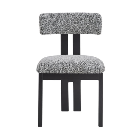 3- Piece Dining Set,Upholstered Dining Chairs With Metal Legs (Set of 2) (Black+White) + Round Dining Table - sold by Home Elegance USA