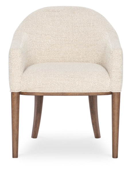 Eleana Upholstered Arm Chair - Beige / Dark Brown by Hooker Furniture - View 5