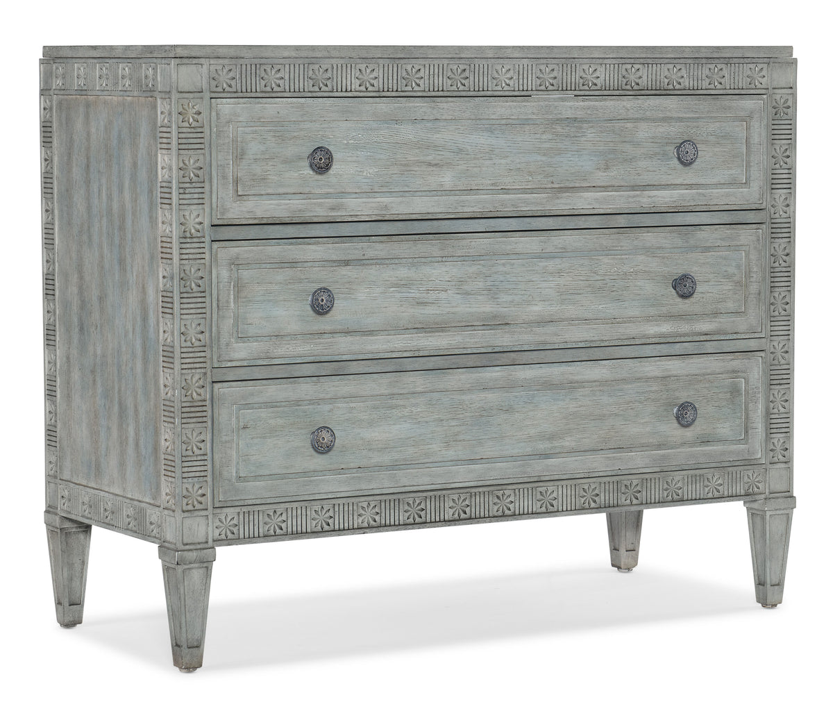 Charleston Three-Drawer Chest - Light Blue by Hooker Furniture - View 1