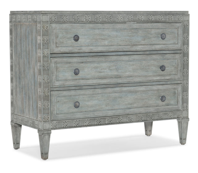 Charleston Three-Drawer Chest - Light Blue by Hooker Furniture - View 1