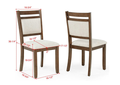 6pc Traditional Wooden Dining Set Rectangular Wooden Table Curve Back Upholstered Chairs Bench Dining Room Furniture Brown - sold by Home Elegance USA