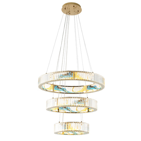 Boeseman's Colorful Chandelier // 3 Tiers, Round  | Finesse - Home Elegance USA