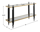 Empire Cityscape Console Table - Gold / Black by Uttermost - View 7