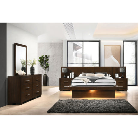 Tokyo Cappuccino 5-piece Platform Bedroom Set with 2 Nightstands - sold by Home Elegance USA