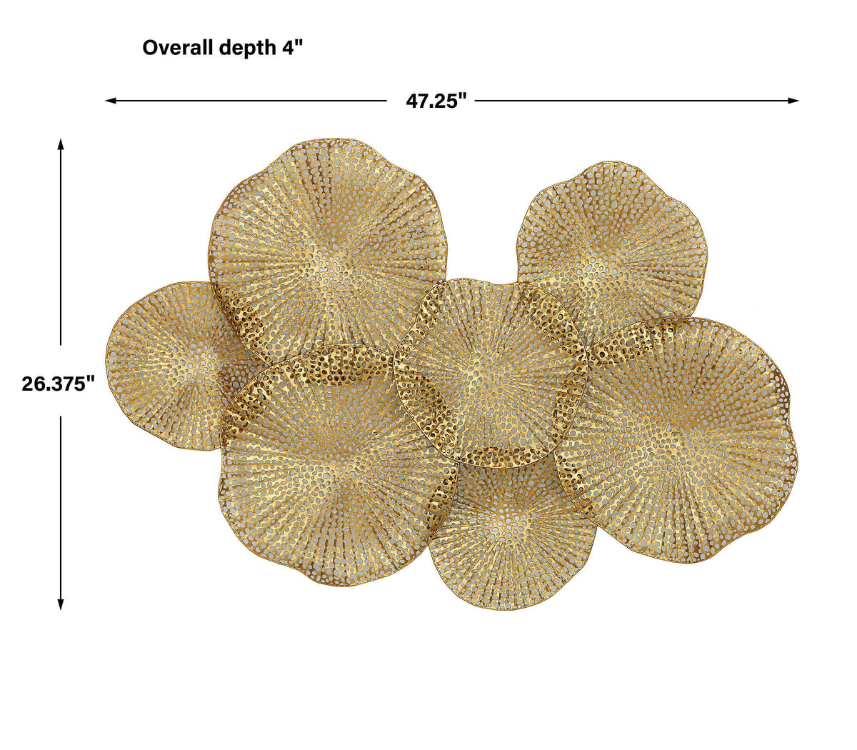 Ripley Gold Metal Wall Art by Uttermost - View 7