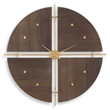 Walnut Elegance Wall Clock - Dark Brown by Uttermost - View 1