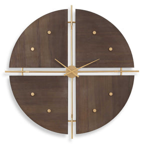 Walnut Elegance Wall Clock - Dark Brown by Uttermost - View 1