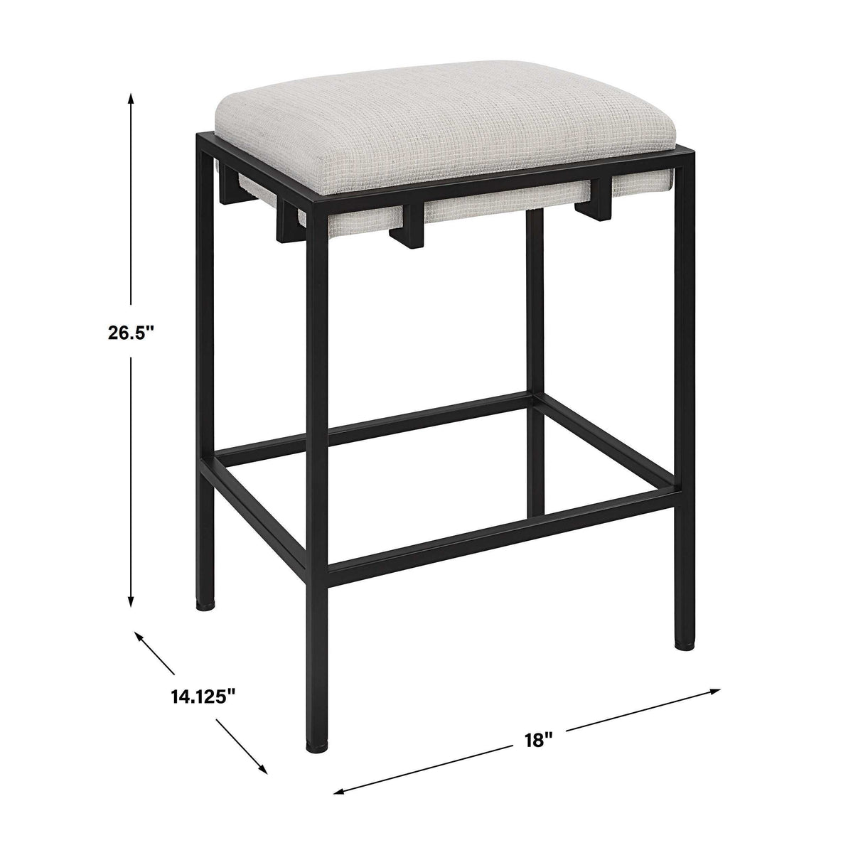 Paradox Counter Stool - White / Black by Uttermost - View 6