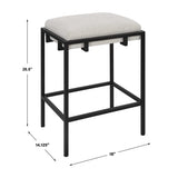 Paradox Counter Stool - White / Black by Uttermost - View 6