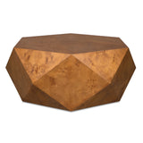 Hughes Geometric Coffee Table - Dark Brown by Uttermost - View 1