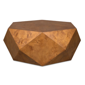 Hughes Geometric Coffee Table - Dark Brown by Uttermost - View 1