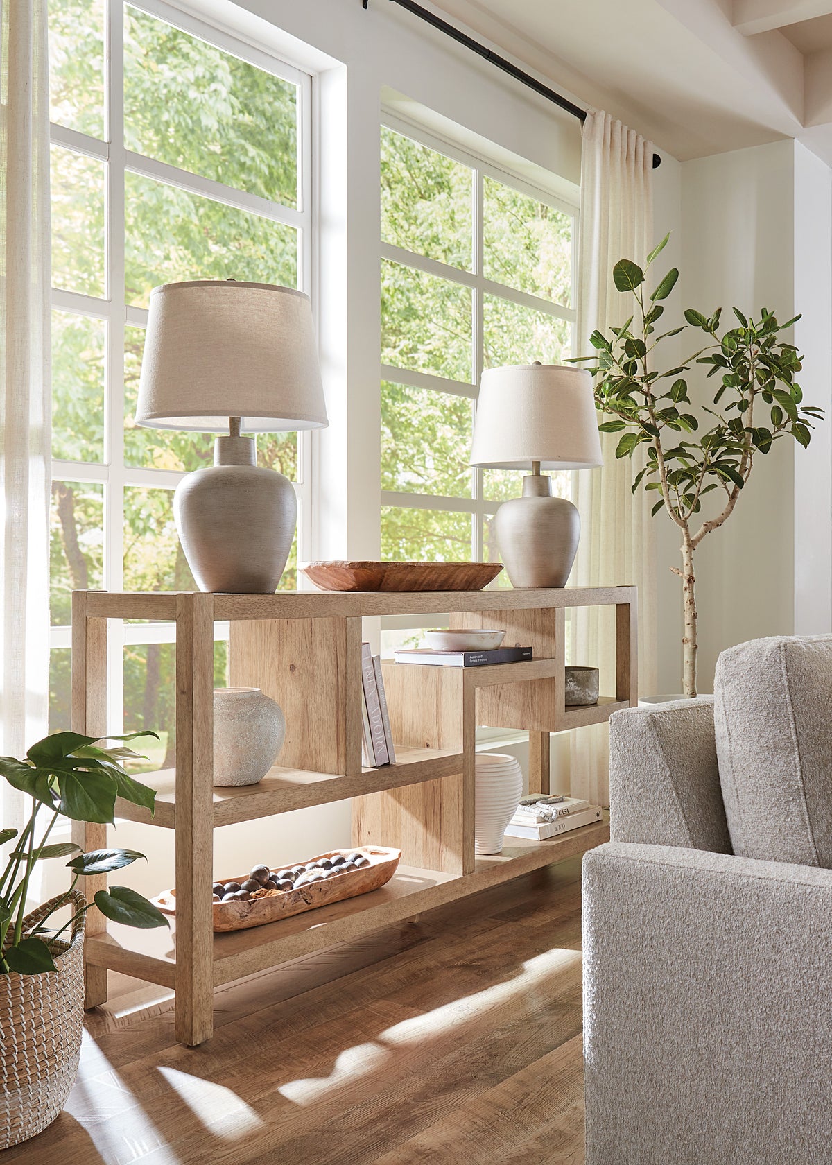 Vineyard Row Small Console - Light Brown by Hooker Furniture - View 2