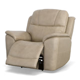 Crew Power Recliner With Power Headrest & Lumbar - Pebble | Flexsteel