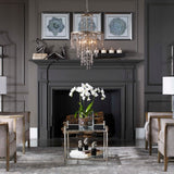 Valka 6 Light Crystal Chandelier - Light Brown / Silver by Uttermost - View 6