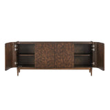 Melbourne Mappa Burl 4 Door Cabinet Woodtone - Dark Brown by Uttermost - View 7