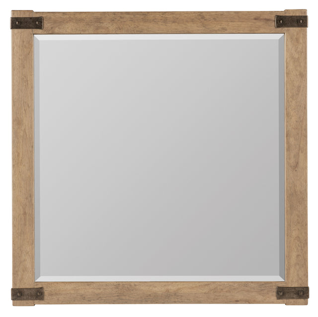 Vineyard Row Square Mirror - Light Brown by Hooker Furniture - View 1