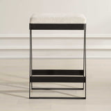 Hover Iron Counter Stool - Black / White by Uttermost - View 3