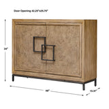 Paltrow Burl 2 Door Cabinet Woodtone - Light Brown by Uttermost - View 10
