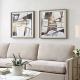 Vetrina Framed Abstract Prints (Set of 2) - Gray by Uttermost - View 3