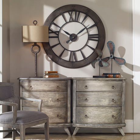 Ronan Wall Clock - Dark Brown by Uttermost - View 4