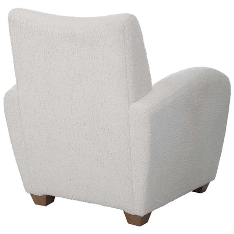 Teddy Shearling Accent Chair - White by Uttermost - View 6