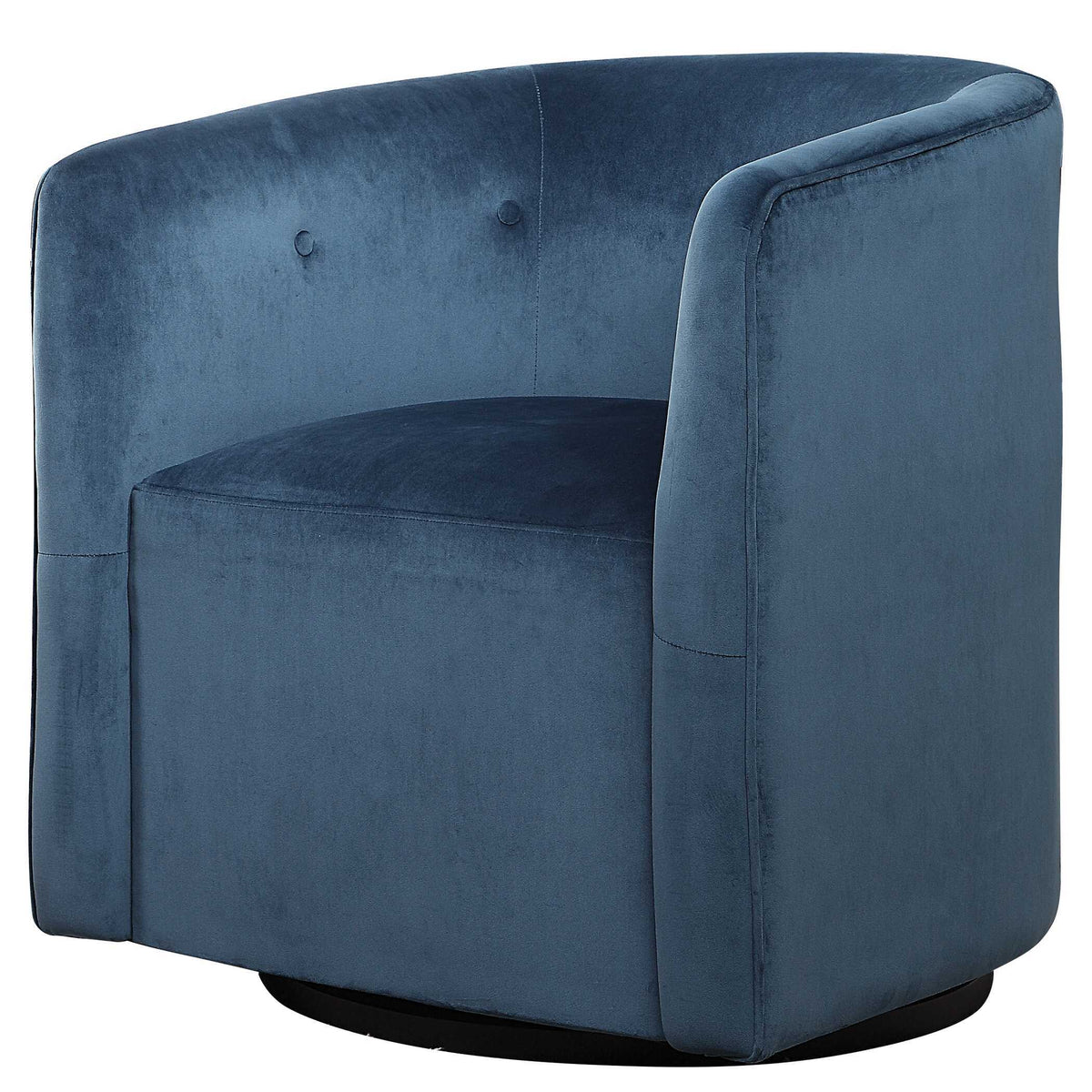 Mallorie Swivel Chair - Blue by Uttermost - View 3