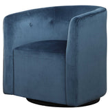 Mallorie Swivel Chair - Blue by Uttermost - View 3