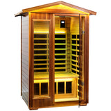 Two-person far-infrared outdoor sauna - Home Elegance USA