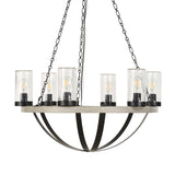 Edgecomb 6 Light Indoor-Outdoor Chandelier Black / Gray - Gray / Black by Uttermost - View 4